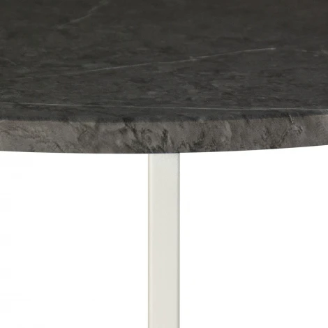 Стол журнальный МеталлАрт М001 черный мрамор/белый Mebelik 009485