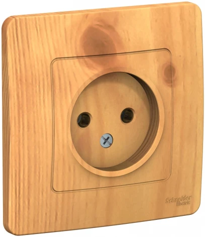 Розетка встраиваемая без заземления (ясень) Systeme Electric Blanca BLNRS000015
