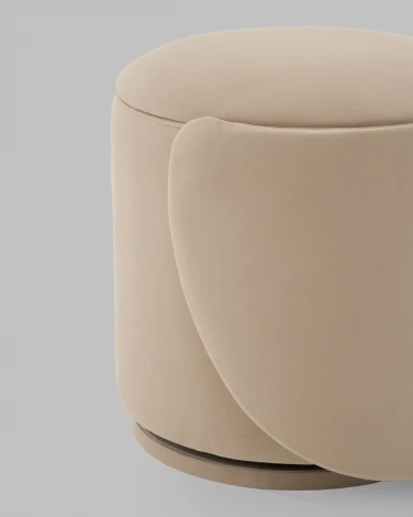 Пуф-трансформер Таунсвилл вращающийся с ящиком велюр бежевый Stool Group арт.УТ000041705