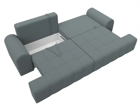 Диван прямой Лига-080 (ДСП/Пластик/Рогожка/Серый) Лига Диванов 131111