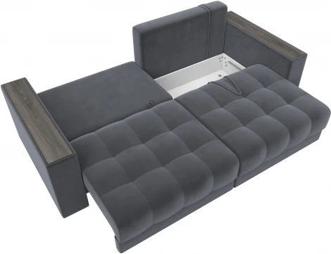 Диван прямой с декором Лига-049 НПБ Лига Диванов (Велюр) арт.128390