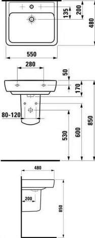Раковина Laufen Pro 8.1895.1.000.104.1