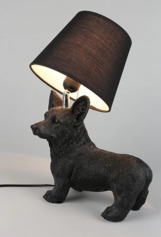 Интерьерная настольная лампа Omnilux Banari OML-16304-01 (220V, выключатель, собака)