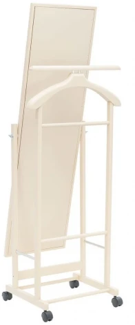 Вешалка костюмная с зеркалом на колесах В 24Н слоновая кость от фабрики Mebelik