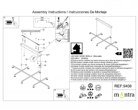 Подвесной светильник светодиодный Mantra Africa 9408
