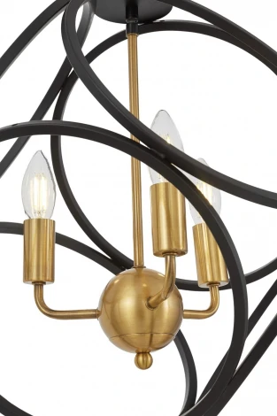 Подвесная люстра Lumina Deco Casai LDP 1243-3 BK+MD