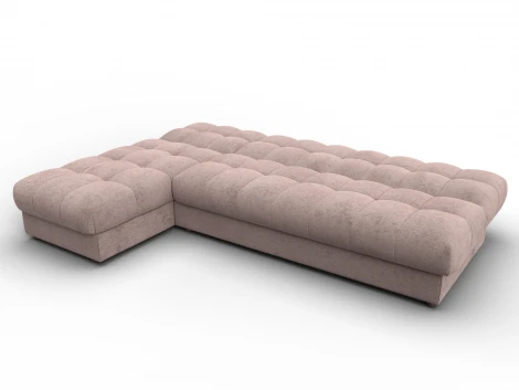 Диван угловой Лига-116 НПБ угол левый (ДСП,ЛДСП,Велюр/Бежевый) Лига Диванов 136947L