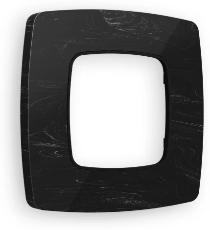 Рамка Ambrella Volt OMEGA Opera (Черный мрамор) 1-ая OF940701