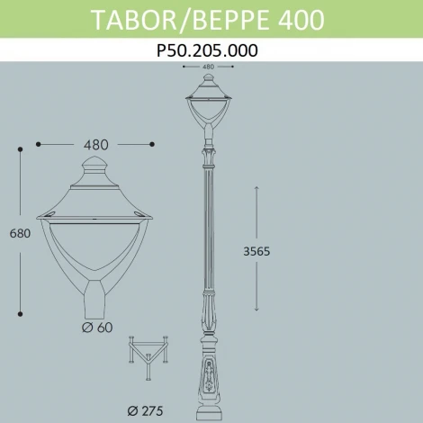 Наземный фонарь Fumagalli Beppe P50.205.000.AYH27 (220V, IP65)