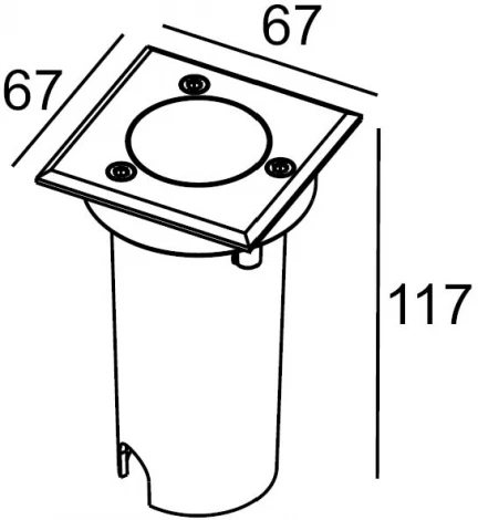 Встраиваемый светильник уличный светодиодный Oasis Light ВСТРАИВАЕМЫЕ СВЕТИЛЬНИКИ W77264 SS (220V, IP67)