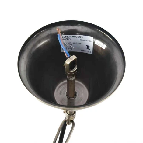 Подвесная люстра Lumion Demetra 8406/9 античная бронза/черный металл/текстиль E14 6*40W + G9 3*20W 220V