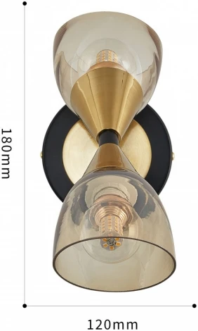 Бра Arte Milano Neapolis-76708 276708/2B BK/GD (220V)