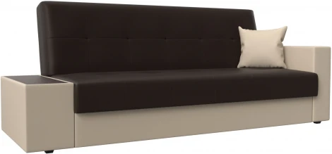 Диван-книжка Лига-020 стол слева (Коричневый,Бежевый/Экокожа) Лига Диванов арт.118541L