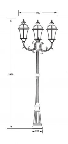 Наземный фонарь Oasis Light ROMA L 95209LB/16 Gw
