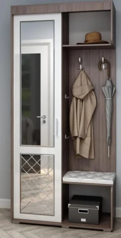 Готовая прихожая Даин (Даин шимо темный / белый) Woodville арт.593710