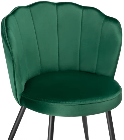Стул Woodville на металлокаркасе Coral green / black 15584