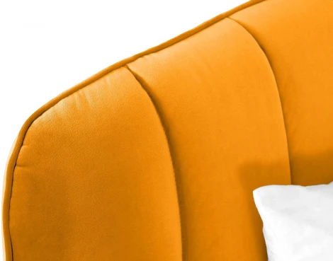 Кровать Amsterdam 1800 ОГОГО (арт.583430), (Велюр/Желтый)