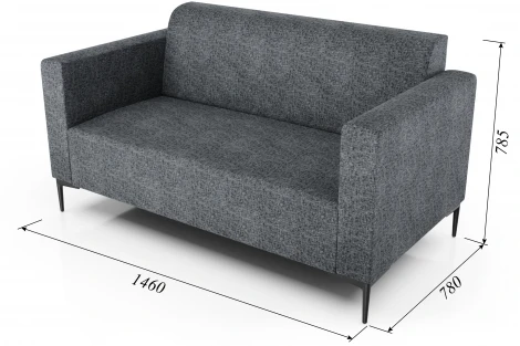 Диван Arsko Ник графитовая рогожка