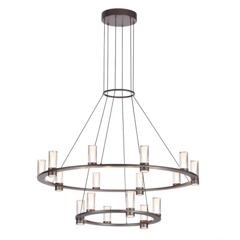 Подвесная люстра Odeon Light Defance 7143/110L черный gun powder/акрил/металл IP20 LED 93W 5960Лм 3000K 220V