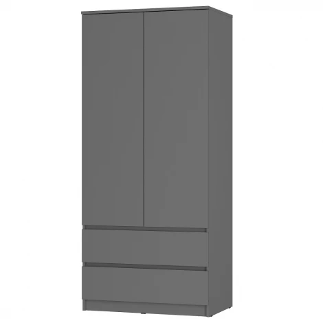 Шкаф БТС двухстворчатый Симпл ШК-03, графит