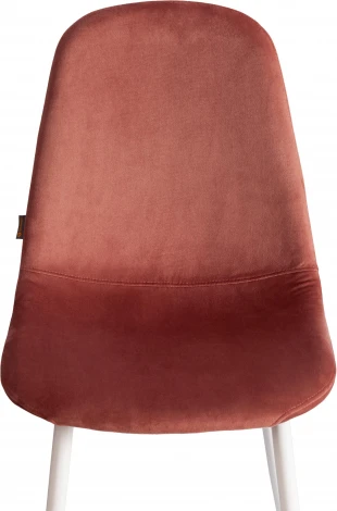 Стул BREEZE (mod. JSC-58) (Велюр,Металл  /Коралловый,Белый)