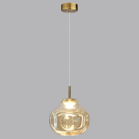 Подвесной светильник Odeon Light Vaso 5097/4L античн.бронза/янтарный/металл/стекло LED 4W 4000K (220V, на проводе)