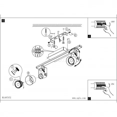 Спот на штанге Eglo Trillo 97372 (LED, 220V, круглые)
