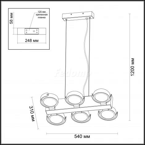 Подвесной светильник Odeon Light Flabuna 3494/60L
