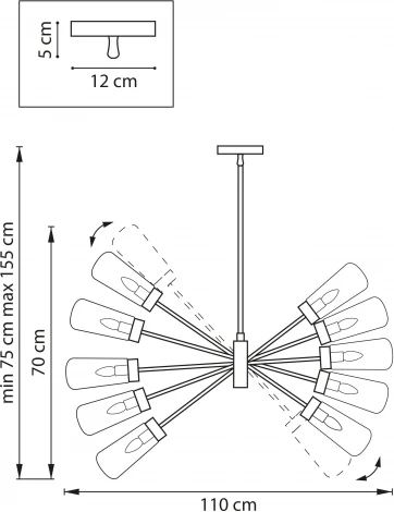 Потолочная люстра на штанге Crotone 690103 Lightstar (220V)