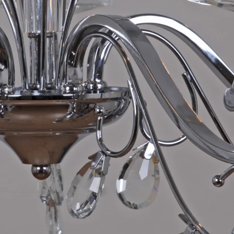 Подвесная люстра Reluce 08252-0.4-06 CR (220V, на цепи, подсвечник, свеча)