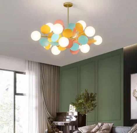 Потолочная люстра на штанге Matisse D90 ImperiumLoft Matisse-Self01 (189763-26) (220V, шарики)