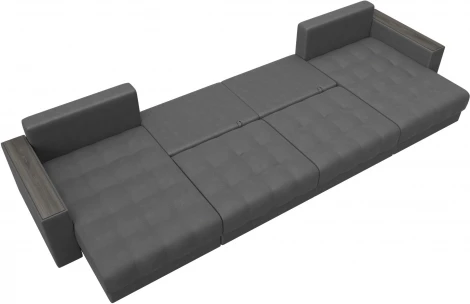 Диван П-образный с декором Лига-049 НПБ Лонг Лига Диванов (Замша) арт.128581