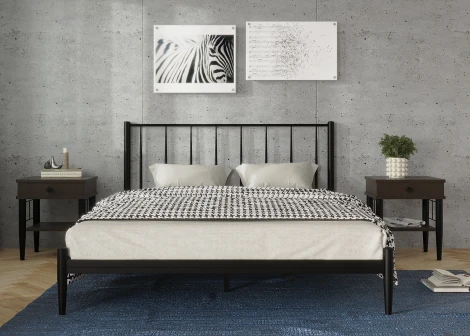 Кровать КМД 26 140 черный Форвард Бриз 102188