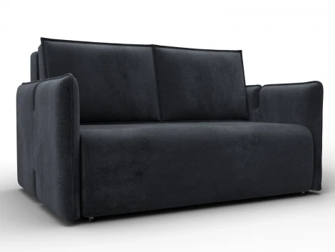 Диван прямой Лига-117 (ЛДСП,Брус,Фанера,Велюр/Темно-серый) Лига Диванов 137024