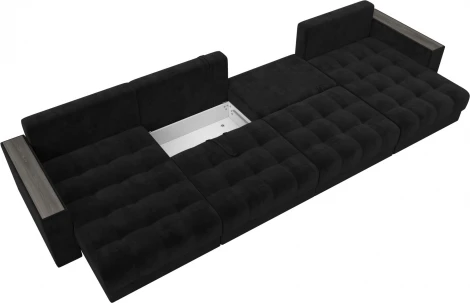 Диван П-образный с декором Лига-049 НПБ Лонг Лига Диванов (Велюр) арт.128562