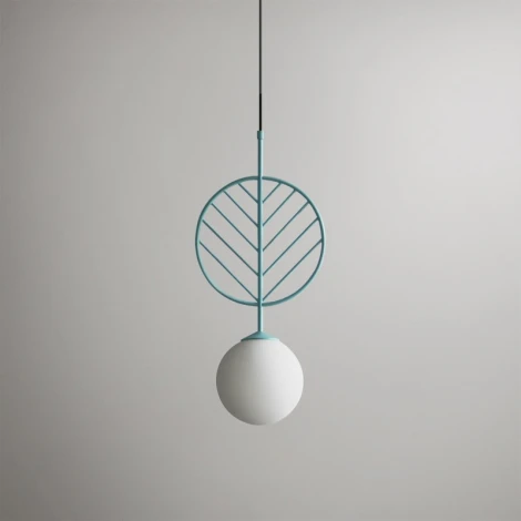 Подвесной светильник Leaf B Голубой ImperiumLoft Leaf01 (178146-26) (220V, на проводе, шар)