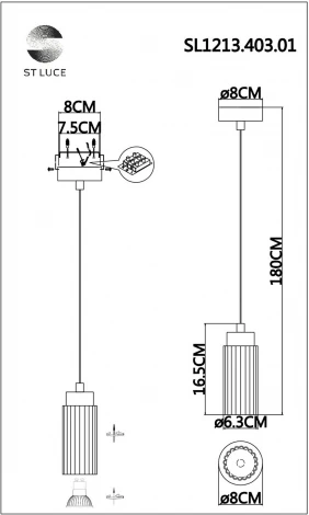 Подвесной светильник ST Luce Kendo SL1213.403.01