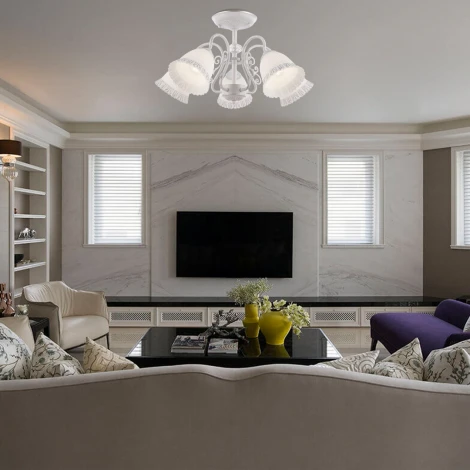 Потолочная люстра на штанге Arte Milano AM340800 340800/5 WT+SL (220V)