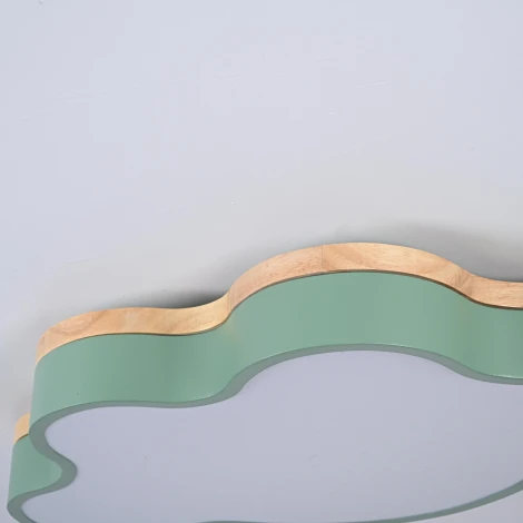 Потолочный светильник Wi-Fi Cloud Eco D83 Green By ImperiumLoft Cloud-Eco01 (для детской, LED, 220V, голосовое управление, умный дом - Алиса, тучи)