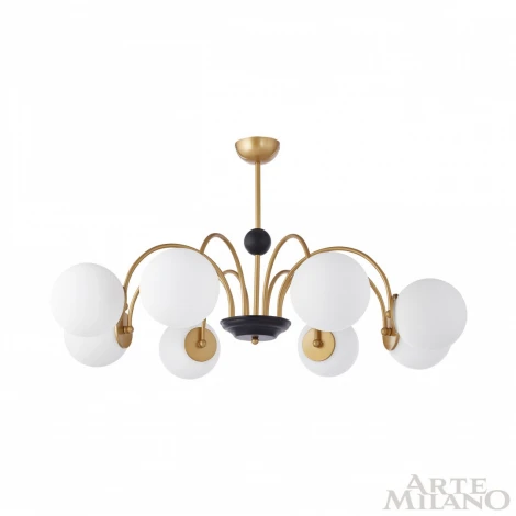 Потолочная люстра на штанге Arte Milano Napoli 312066/D940/8 BS/BK (220V, шарики)