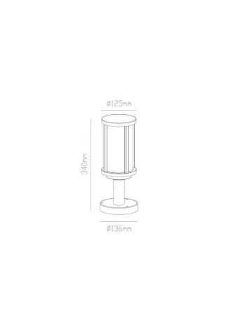 Наземный фонарь Arte Lamp Toronto A1036FN-1BK