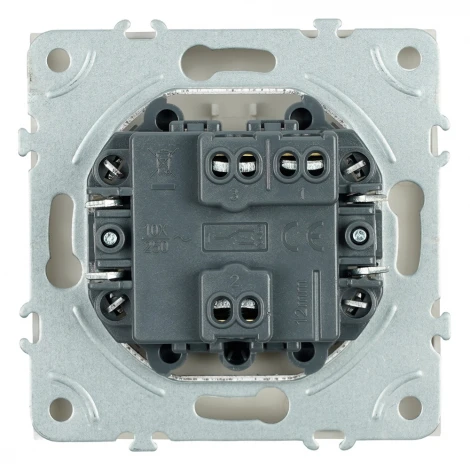 Переключатель одноклавишный (кашемир, soft touch) Stekker Эмили 49893