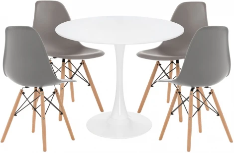 Обеденная группа Woodville Авина gray / white 528188