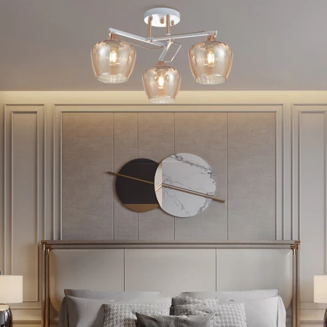 Потолочная люстра на штанге Arte Milano AMALFI 329508/3 WH+FG (220V)