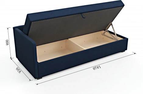 Диван-кровать Arsko Велес Угол левый велюр синий