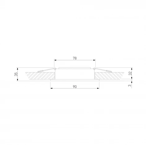Светильник встраиваемый светодиодный IP44 Elektrostandard Tetro 15276/LED 10W 3000K черный IP44