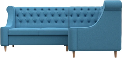 Диван кухонный угловой Бронкс правый угол (Голубой/Рогожка) Лига Диванов арт.123981