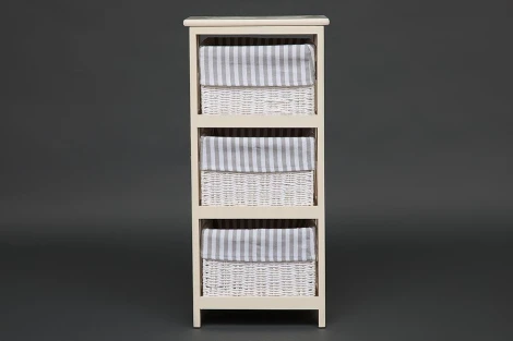 Тумба с 3 ящиками Secret De Maison CROIX 3 ( mod. PE-07 ) butter white (слоновая кость) (дерево павловния, мдф)