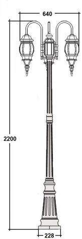Наземный фонарь IP44 Oasis Light AMERICA S 83409SB 10 down Gb (220V, фонарь)