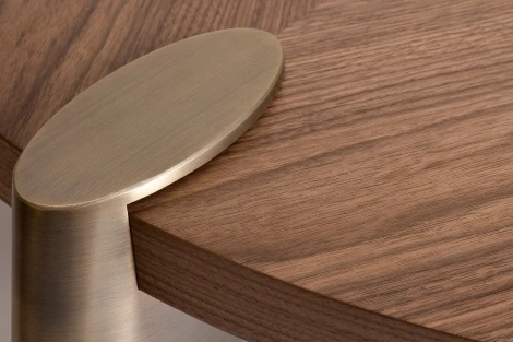 Журнальный стол Garda Decor 58DB-CT17191LT (Бронзовый/Орех)